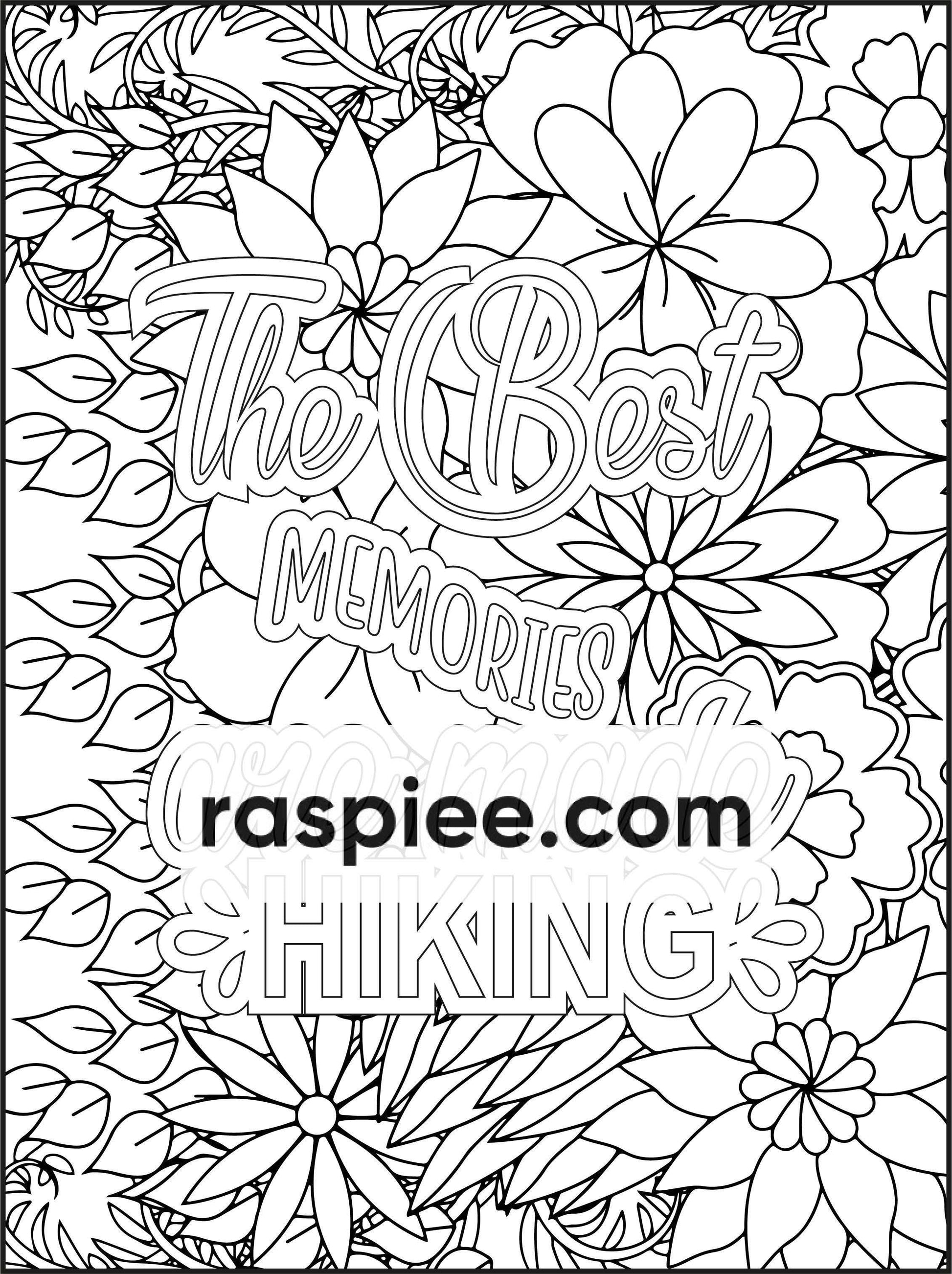 100 Free Motivational Quotes Adult Coloring Pages Printable PDF Instant Download