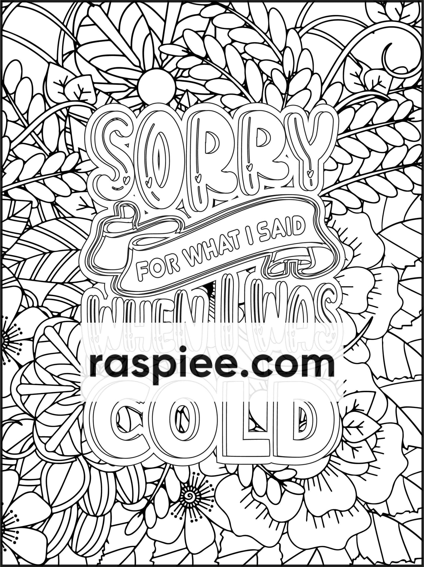 100 Free Motivational Quotes Adult Coloring Pages Printable PDF Instant Download