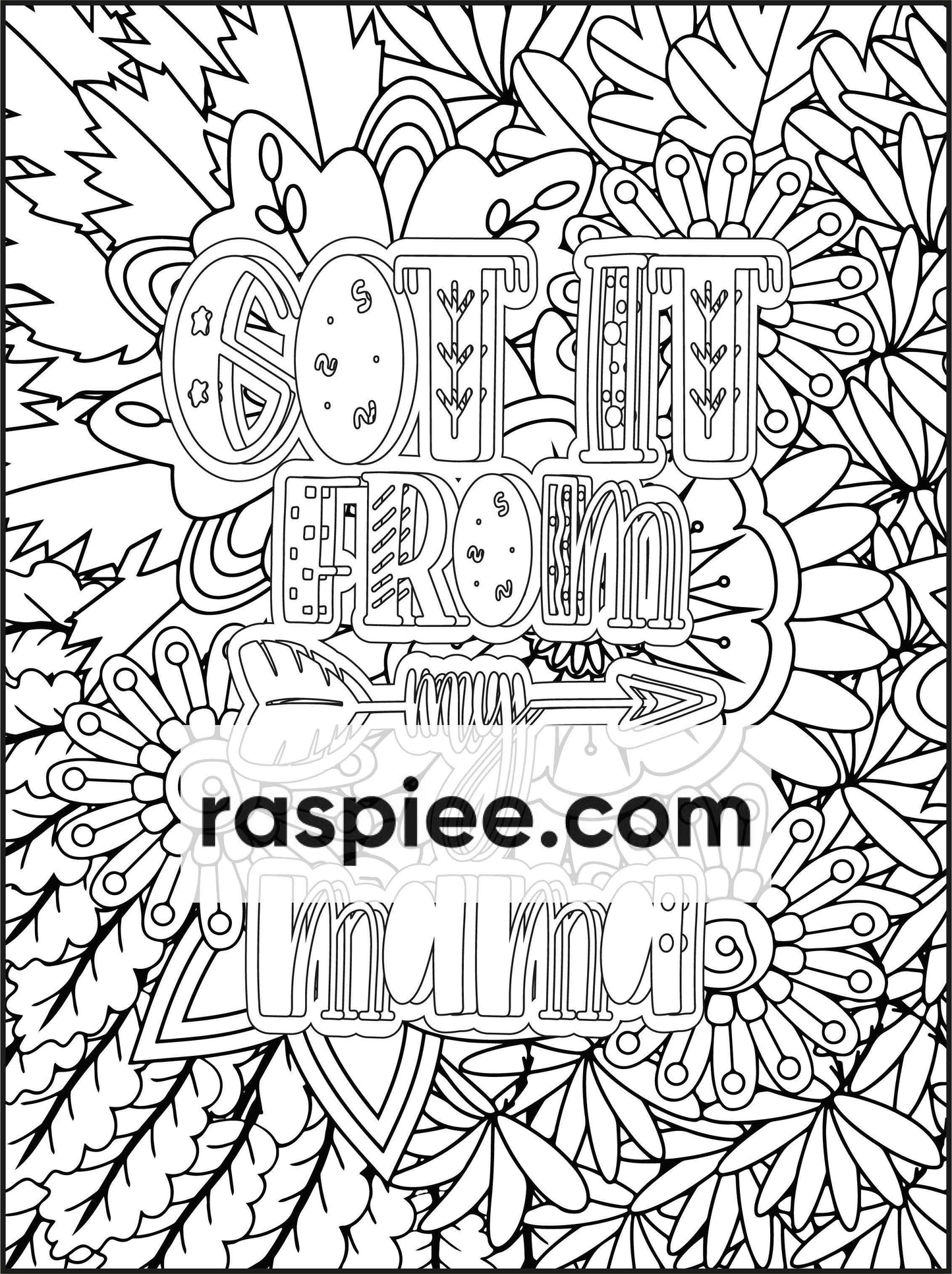 100 Free Motivational Quotes Adult Coloring Pages Printable PDF Instant Download