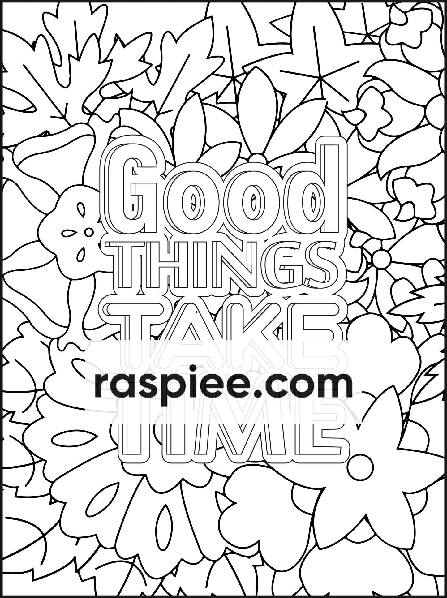 100 Free Motivational Quotes Adult Coloring Pages Printable PDF Instant Download