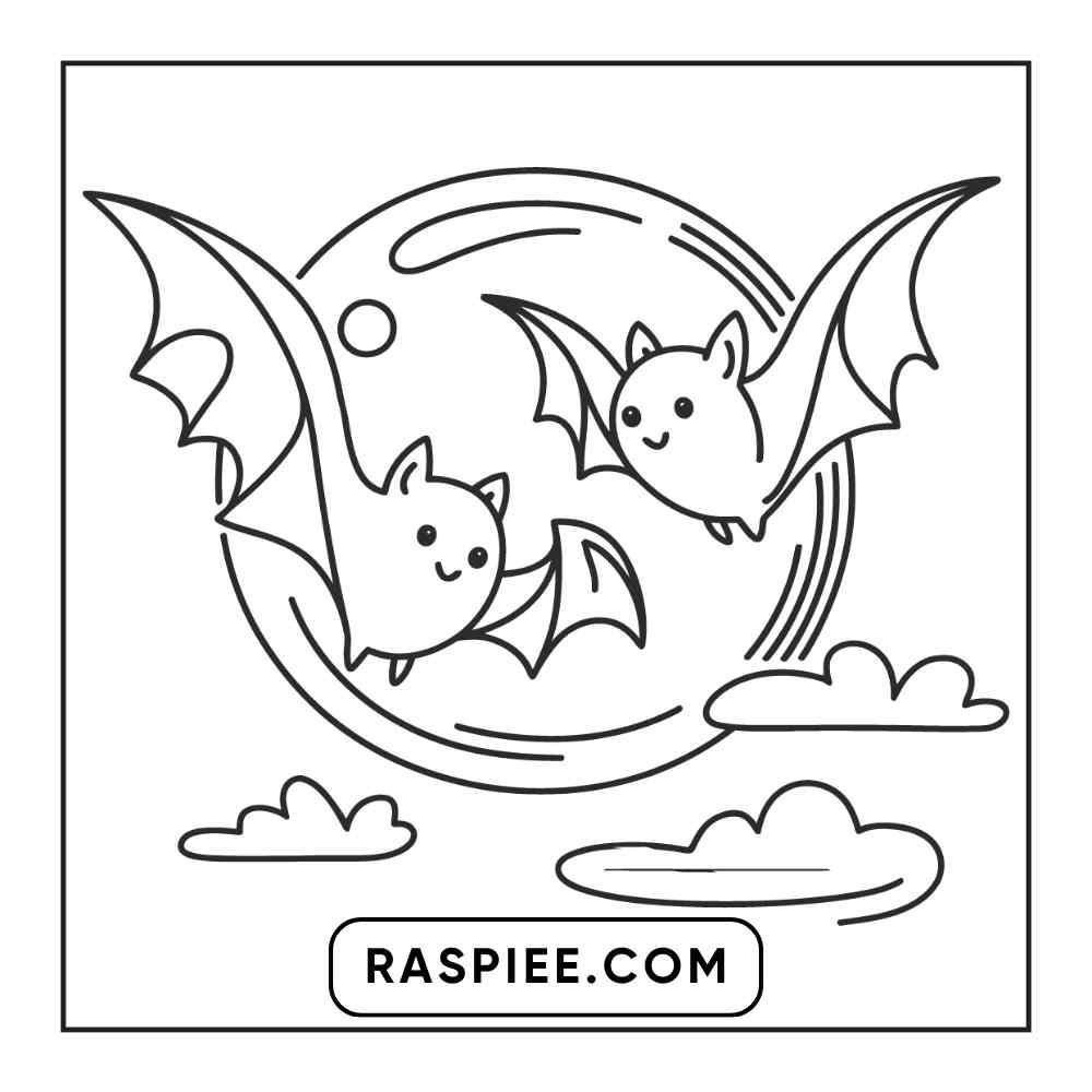 100 Bold and Easy Cute Halloween Coloring Pages Printable PDF Instant Download