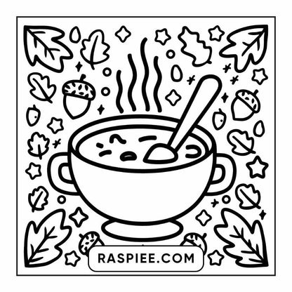 114 Cozy Autumn Bold & Easy Coloring Pages PDF Printable Instant Download