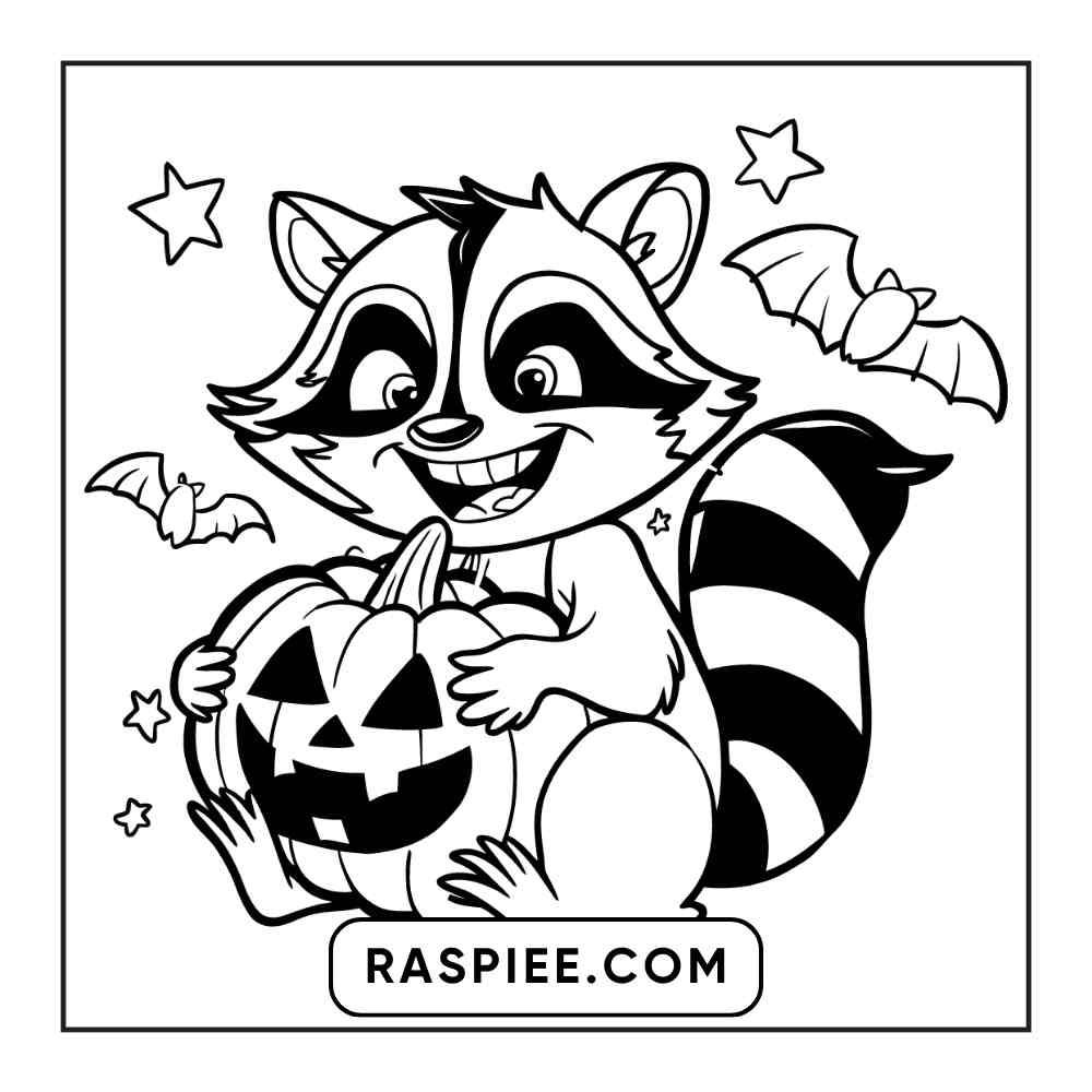 100 Bold and Easy Cute Halloween Coloring Pages Printable PDF Instant Download