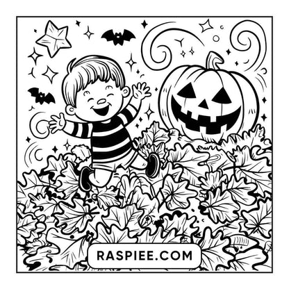 100 Bold and Easy Cute Halloween Coloring Pages Printable PDF Instant Download