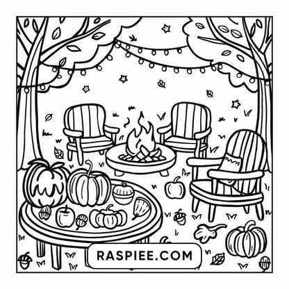 114 Cozy Autumn Bold & Easy Coloring Pages PDF Printable Instant Download