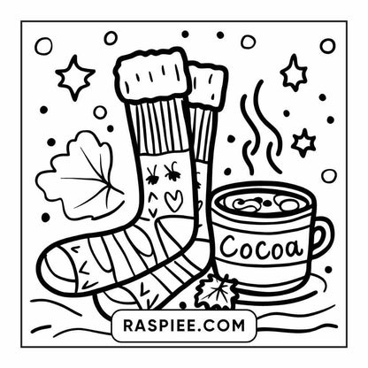 114 Cozy Autumn Bold & Easy Coloring Pages PDF Printable Instant Download