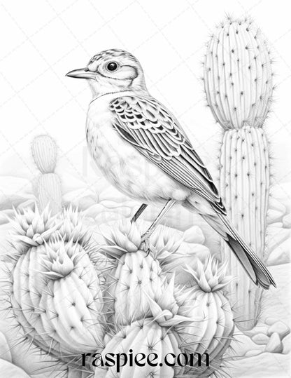 43 Desert Animals Grayscale Coloring Pages Printable for Adults, PDF File Instant Download