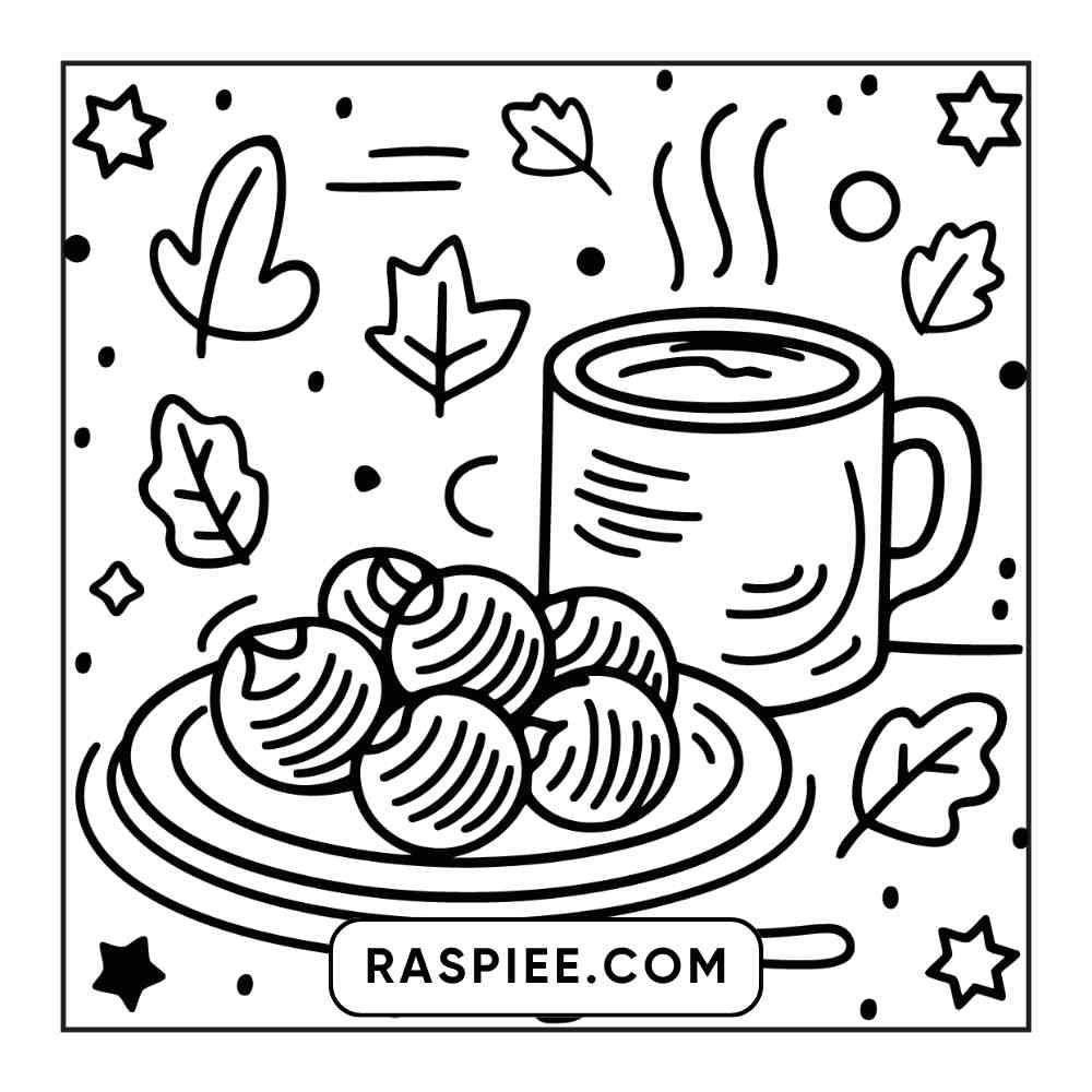 114 Cozy Autumn Bold & Easy Coloring Pages PDF Printable Instant Download