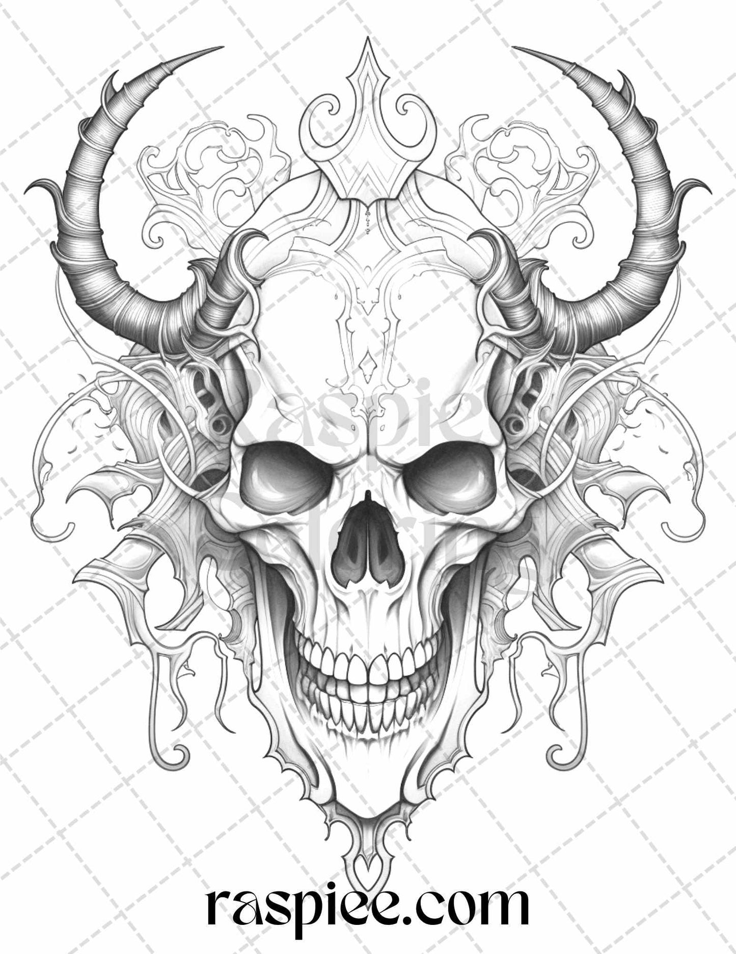 40 Beautiful Tattoos Grayscale Coloring Pages Printable for Adults, PDF File Instant Download