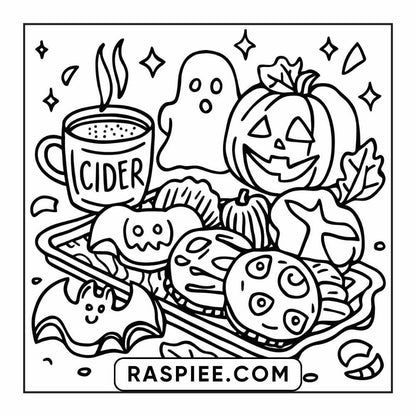 84 Cozy Halloween Bold & Easy Coloring Pages Printable PDF Instant Download