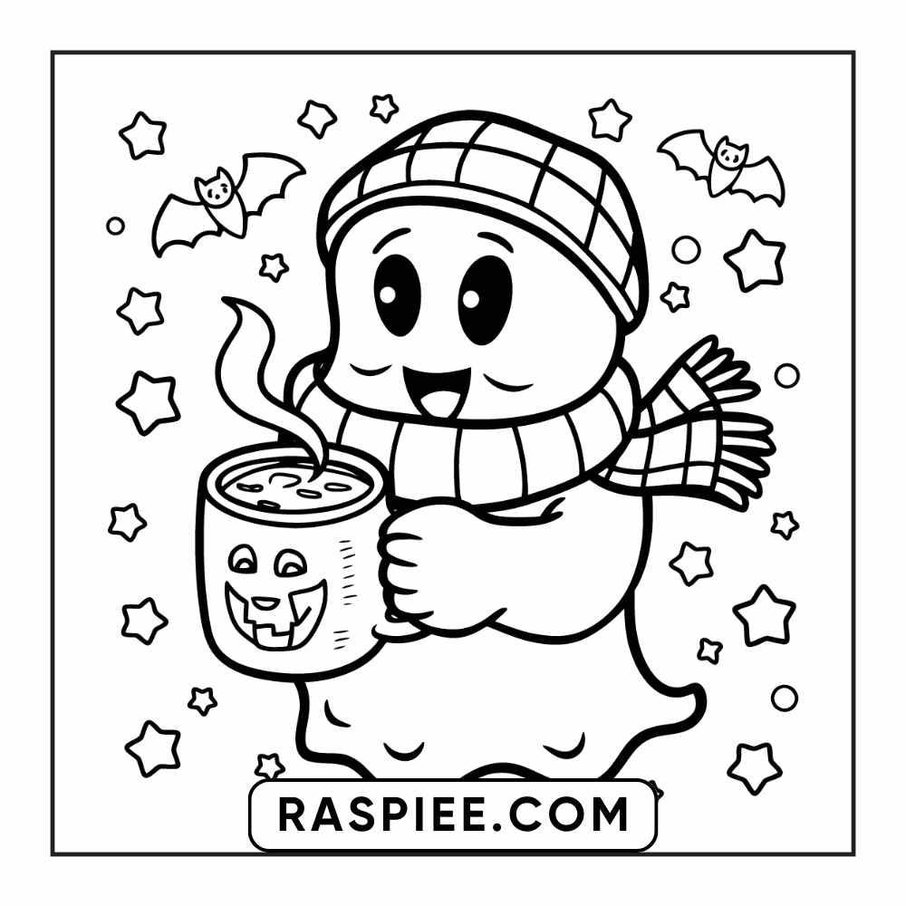 84 Cozy Halloween Bold & Easy Coloring Pages Printable PDF Instant Download