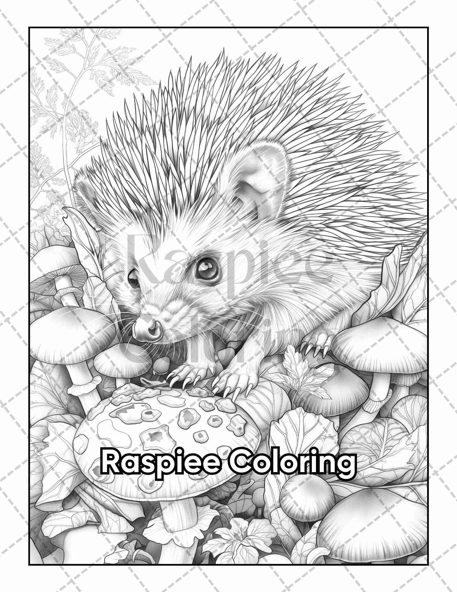 50 Baby Woodland Creatures Adult Coloring Pages Printable PDF Instant Download