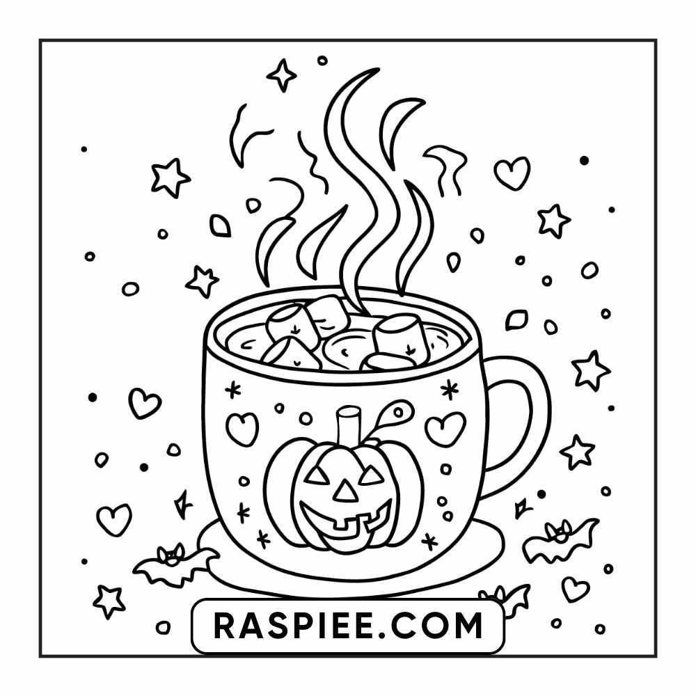 84 Cozy Halloween Bold & Easy Coloring Pages Printable PDF Instant Download