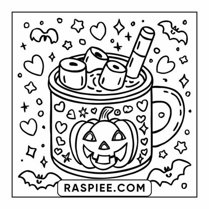 84 Cozy Halloween Bold & Easy Coloring Pages Printable PDF Instant Download