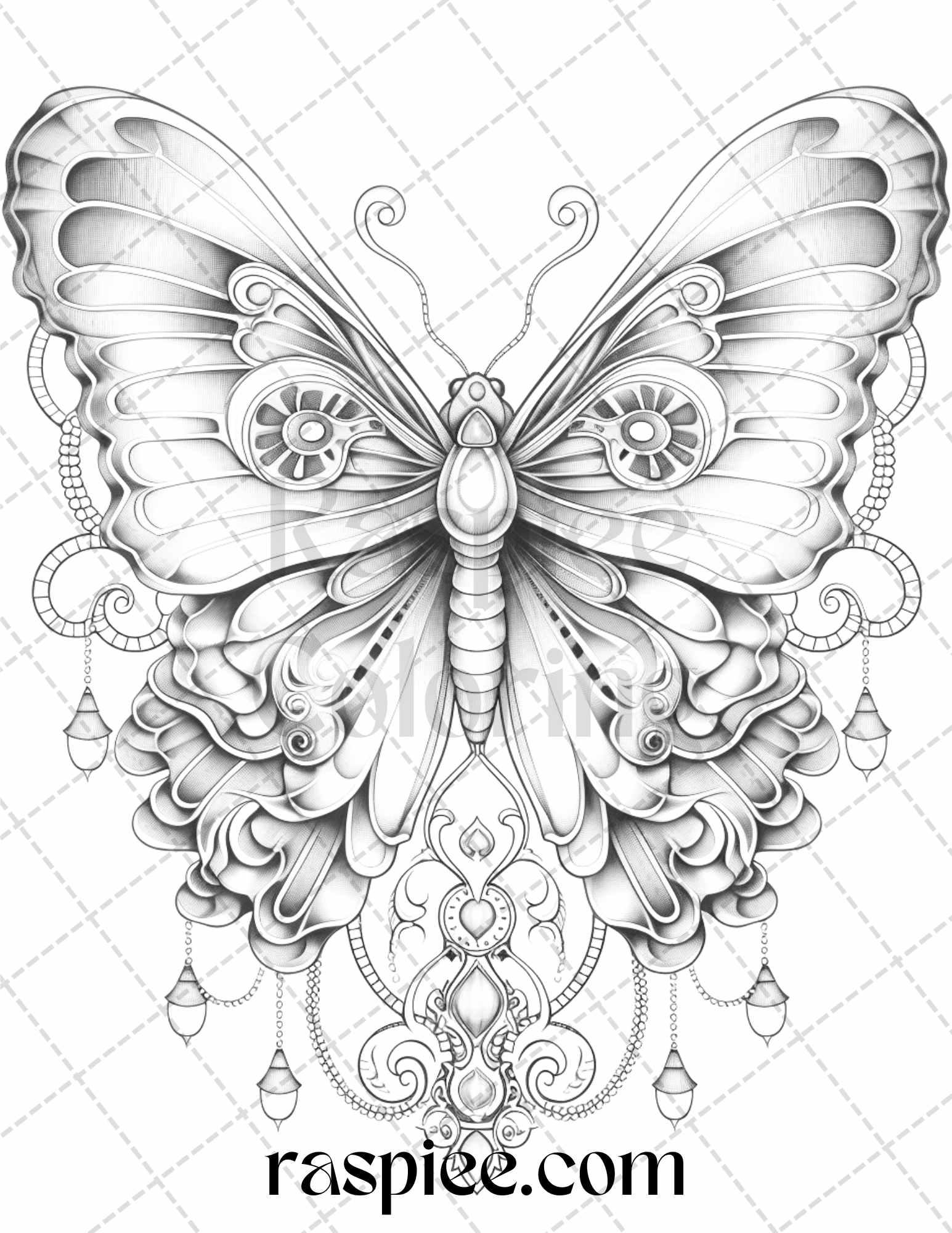 40 Beautiful Tattoos Grayscale Coloring Pages Printable for Adults, PDF File Instant Download