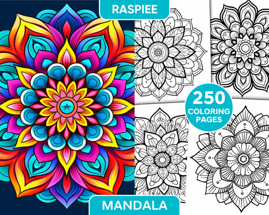 250 Mandala Adult Coloring Pages Vol.2