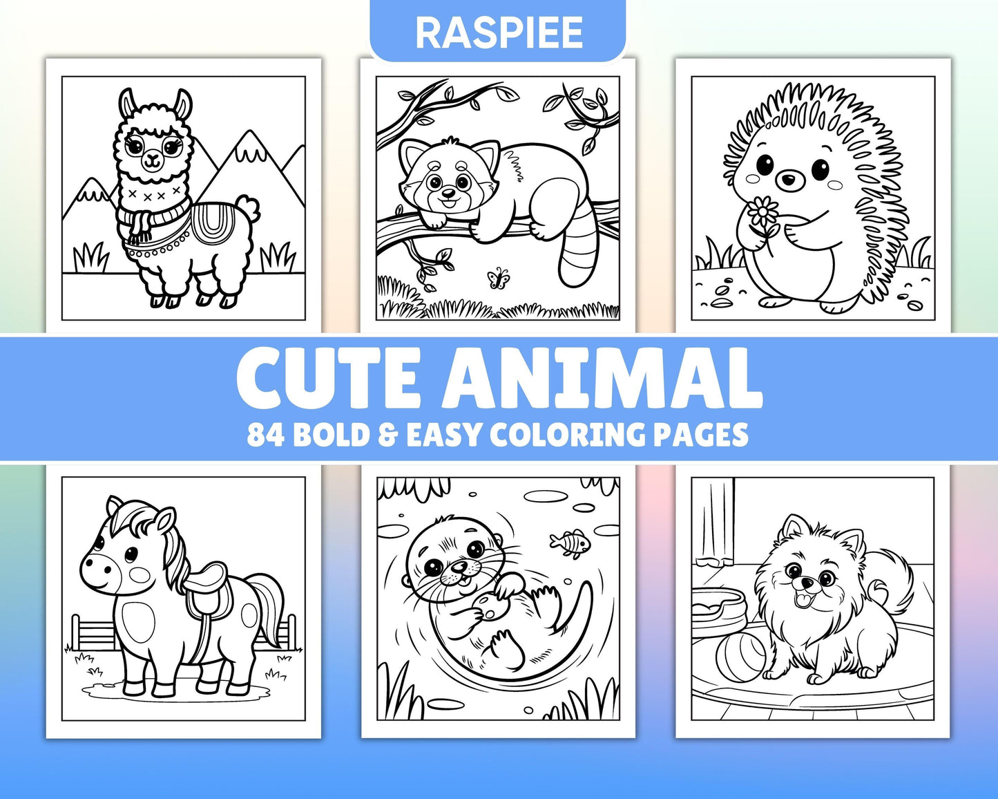 84 Bold and Easy Cute Animal Coloring Pages