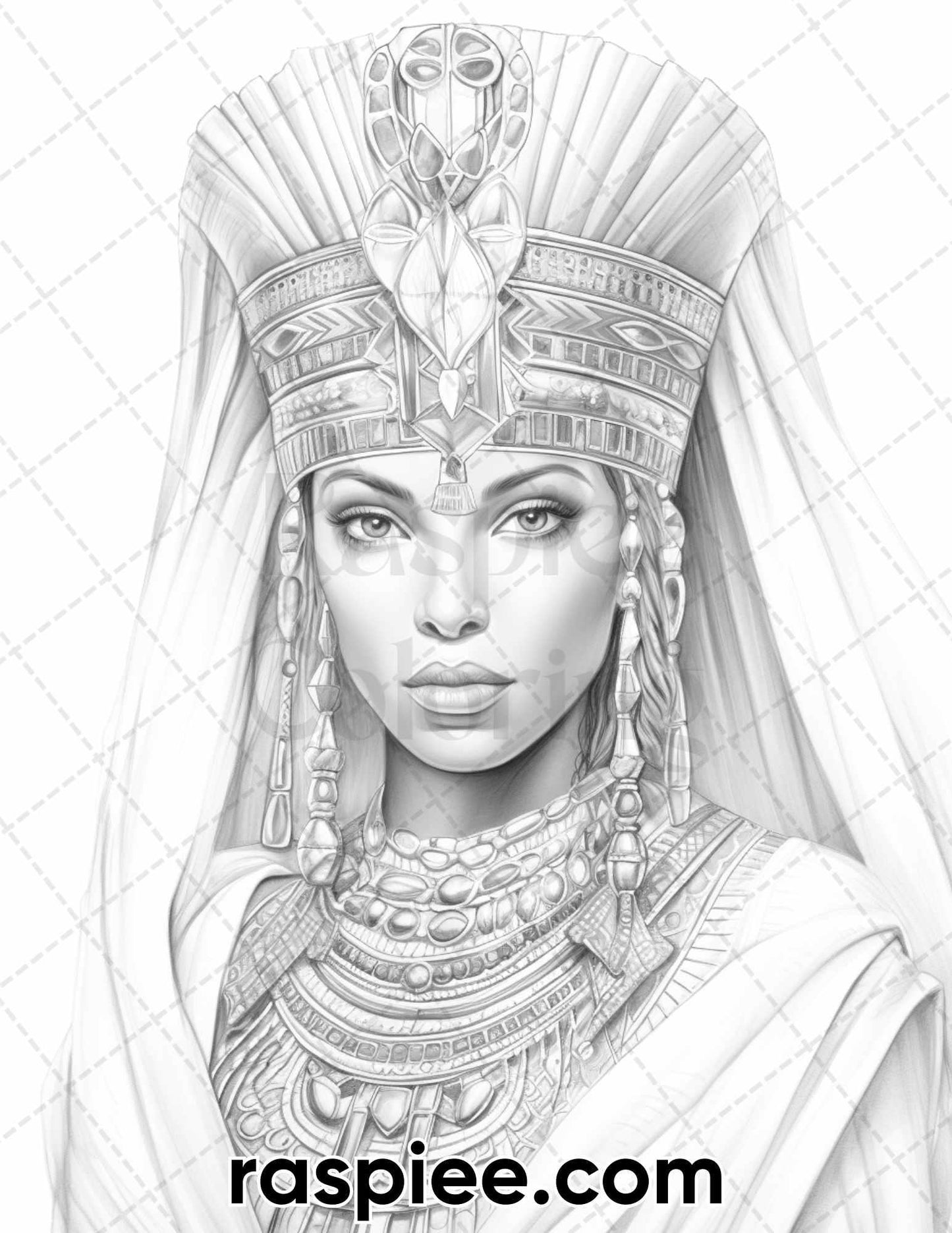 80 World Cultures Portraits Grayscale Adult Coloring Pages, Printable PDF Instant Download