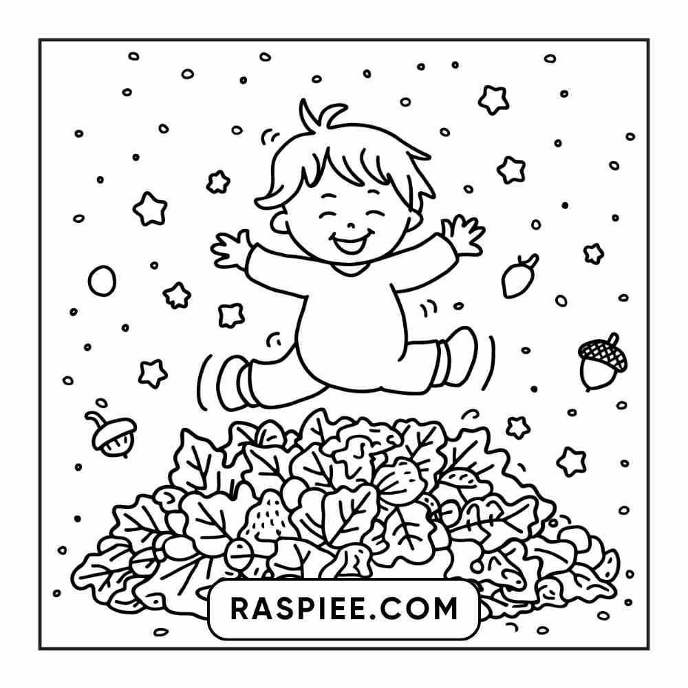 114 Cozy Autumn Bold & Easy Coloring Pages PDF Printable Instant Download