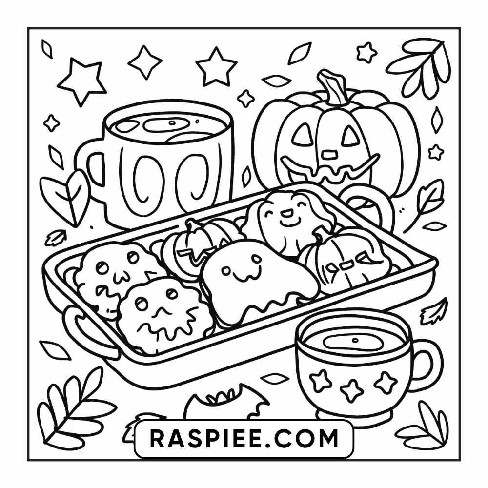 84 Cozy Halloween Bold & Easy Coloring Pages Printable PDF Instant Download