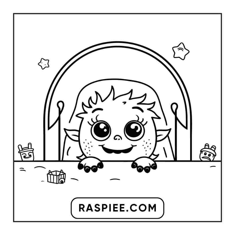 100 Bold and Easy Cute Halloween Coloring Pages Printable PDF Instant Download