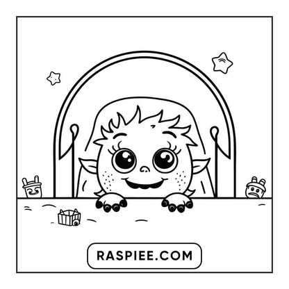 100 Bold and Easy Cute Halloween Coloring Pages Printable PDF Instant Download