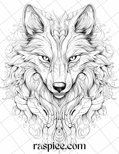 40 Beautiful Tattoos Grayscale Coloring Pages Printable for Adults, PDF File Instant Download