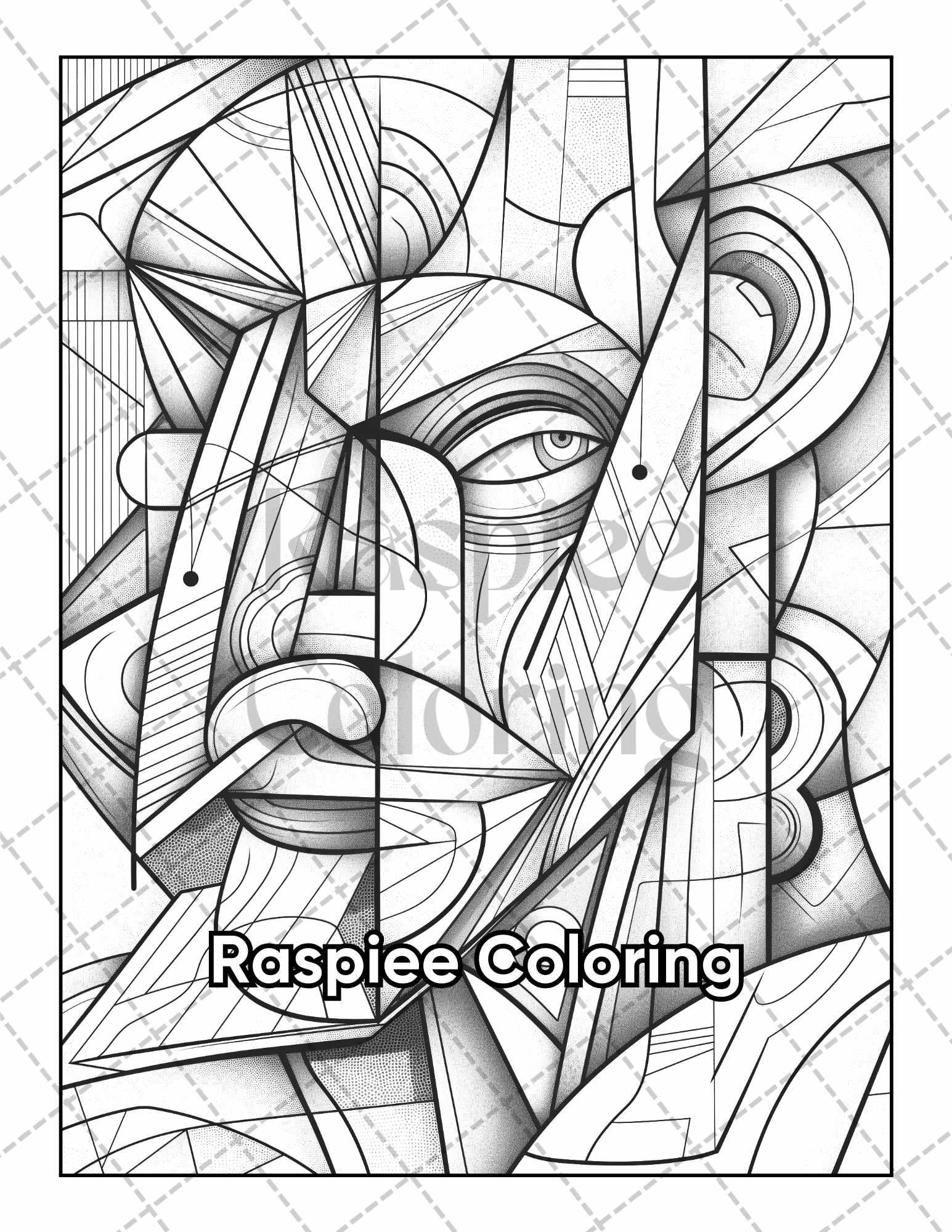 50 Abstract Art Adult Coloring Pages Printable PDF Instant Download