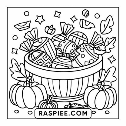 84 Cozy Halloween Bold & Easy Coloring Pages Printable PDF Instant Download