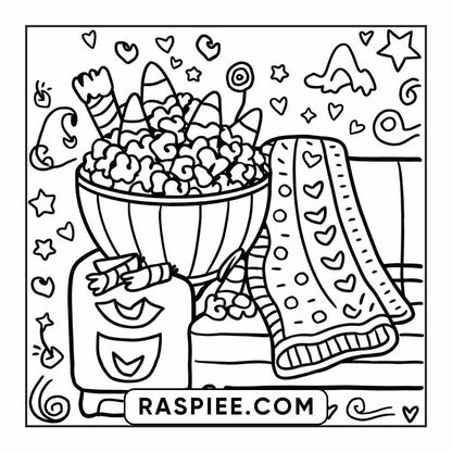 84 Cozy Halloween Bold & Easy Coloring Pages Printable PDF Instant Download