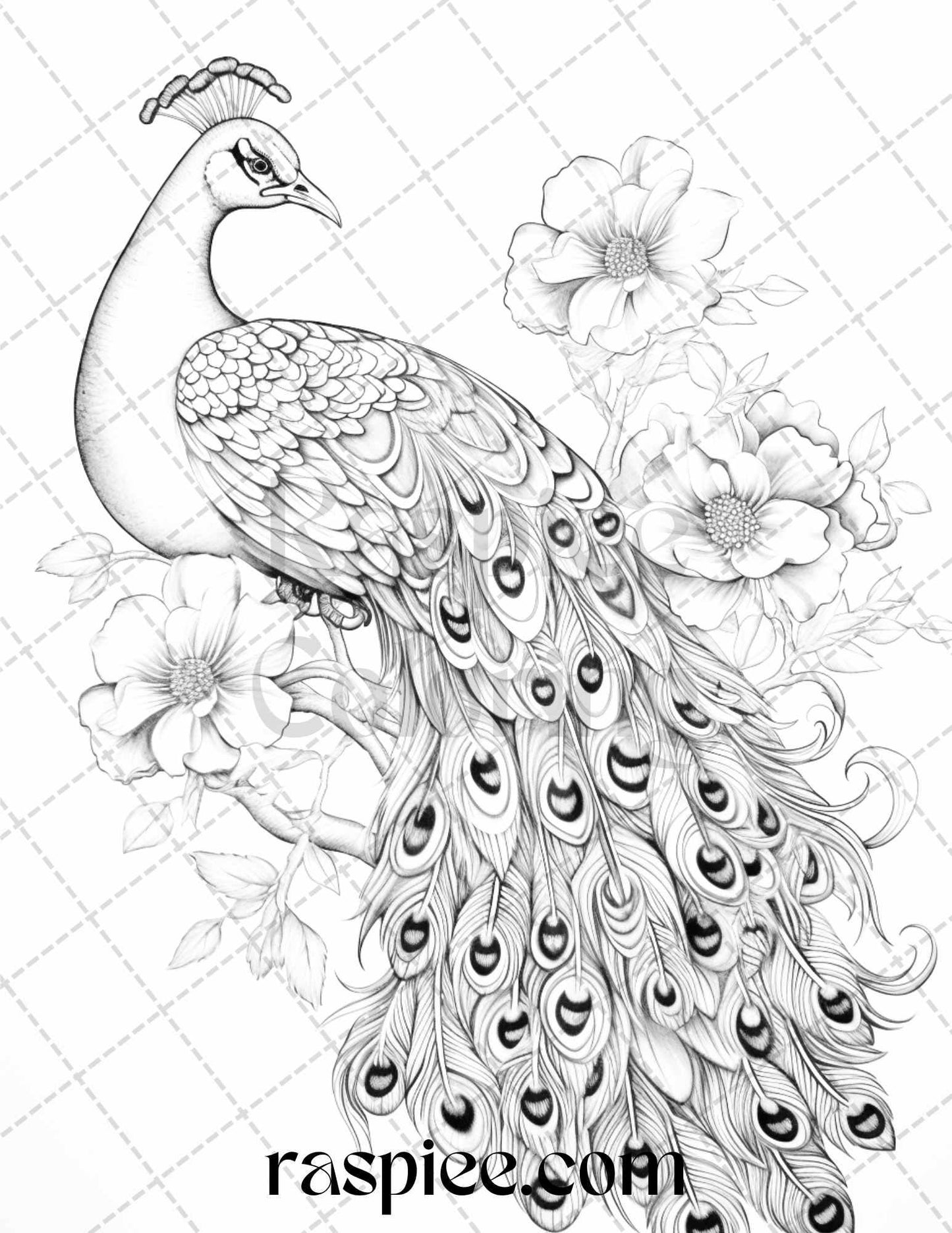 40 Beautiful Tattoos Grayscale Coloring Pages Printable for Adults, PDF File Instant Download