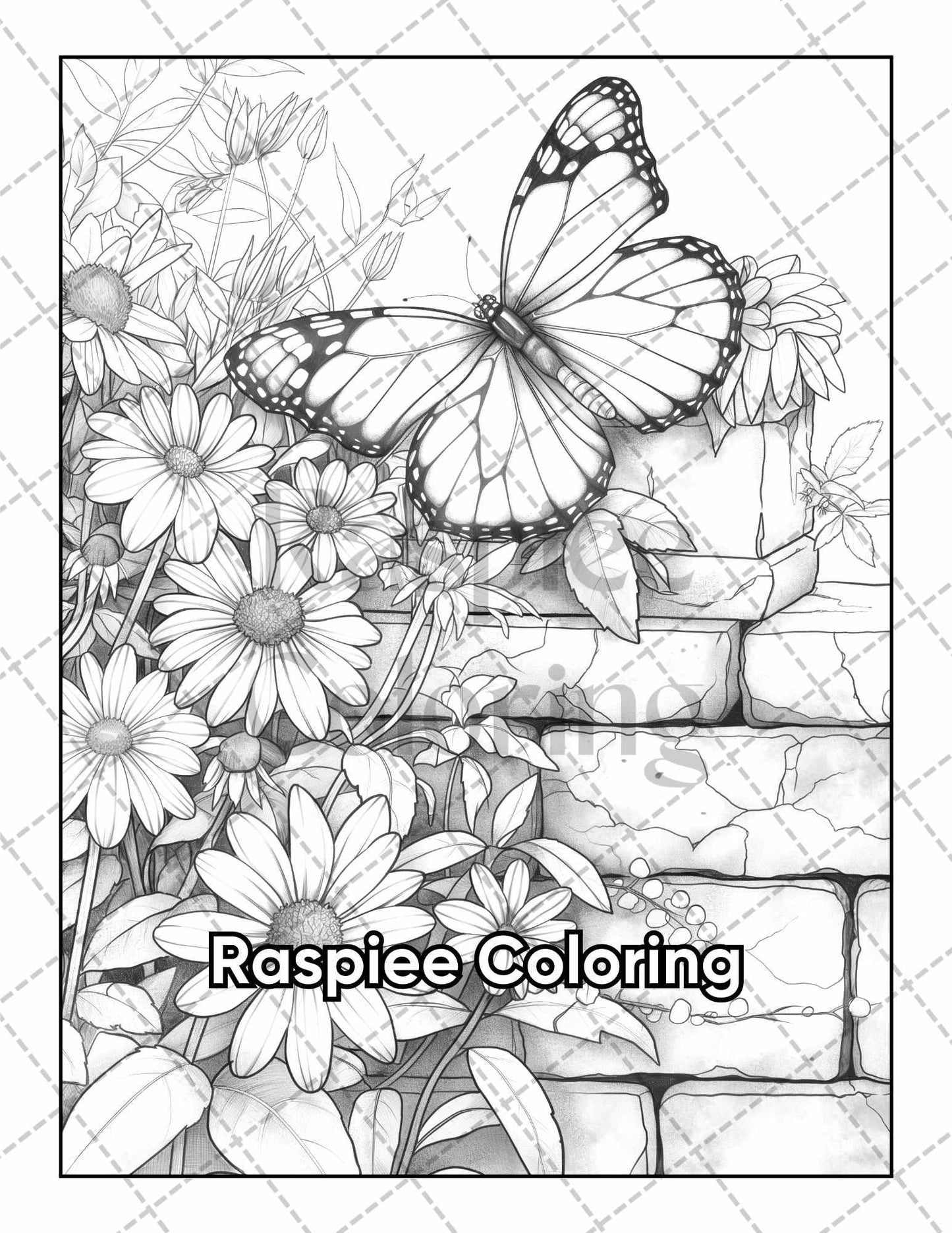 50 Balcony Garden Adult Coloring Pages Printable PDF Instant Download