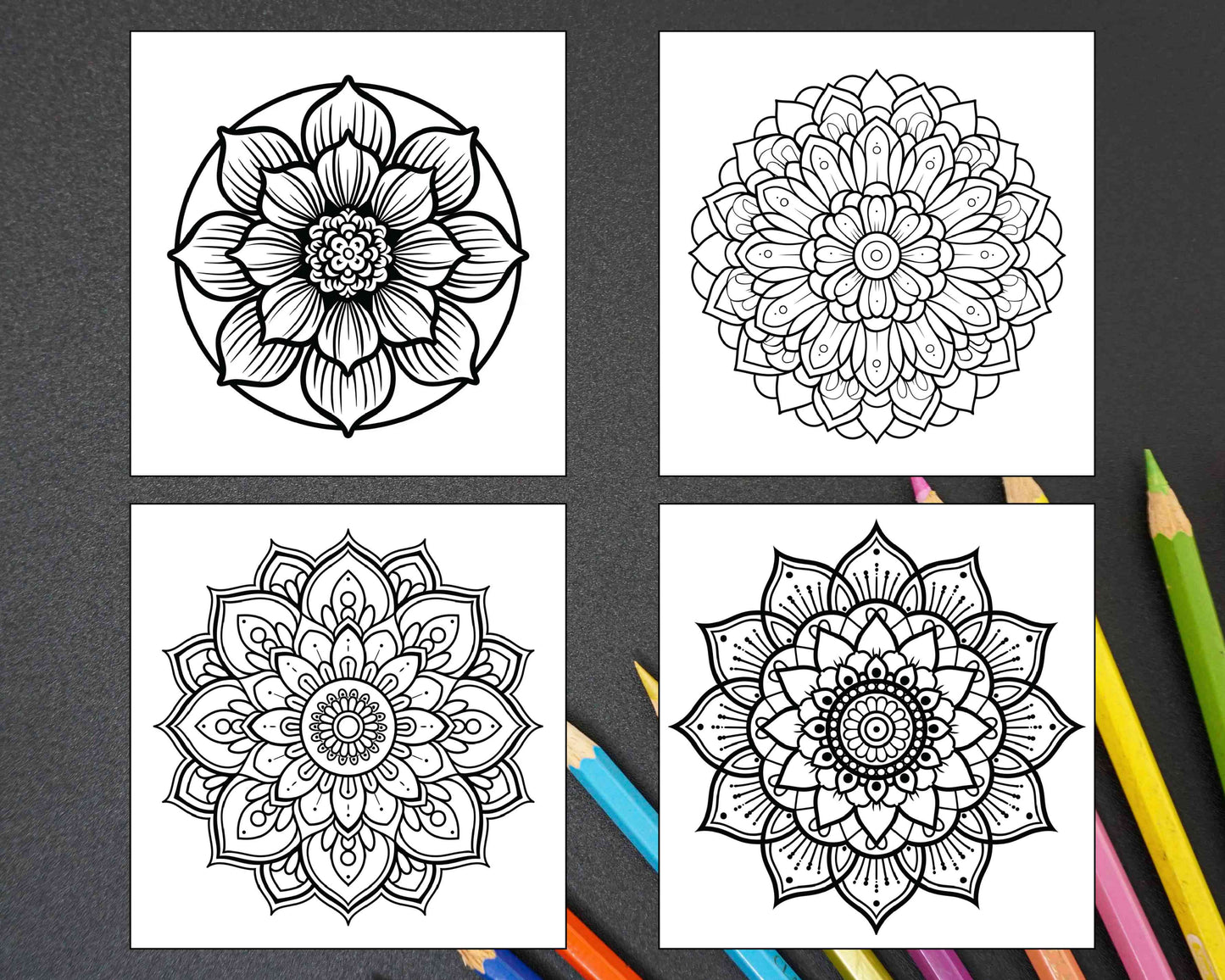 250 Mandala Adult Coloring Pages Vol.3