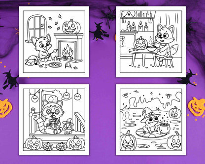 100 Bold and Easy Spooky Times Halloween Coloring Pages