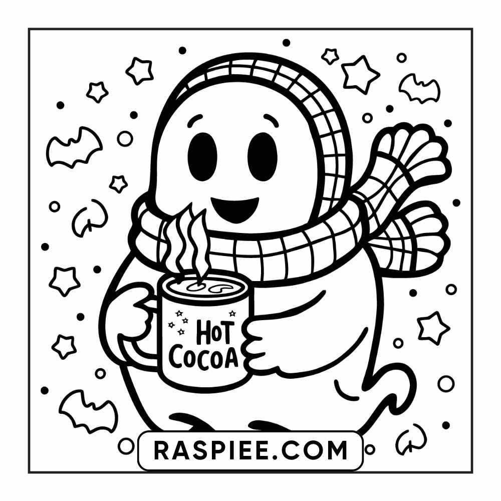 84 Cozy Halloween Bold & Easy Coloring Pages Printable PDF Instant Download