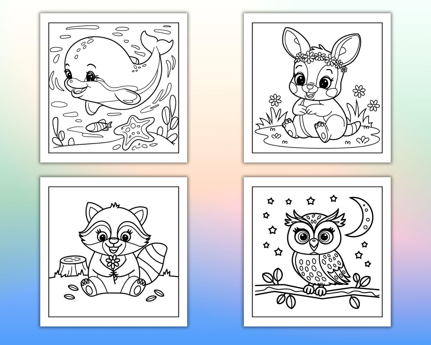 84 Bold and Easy Cute Animal Coloring Pages