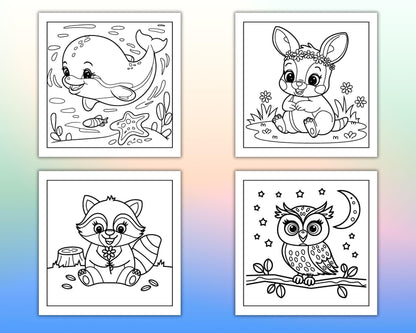 84 Bold and Easy Cute Animal Coloring Pages