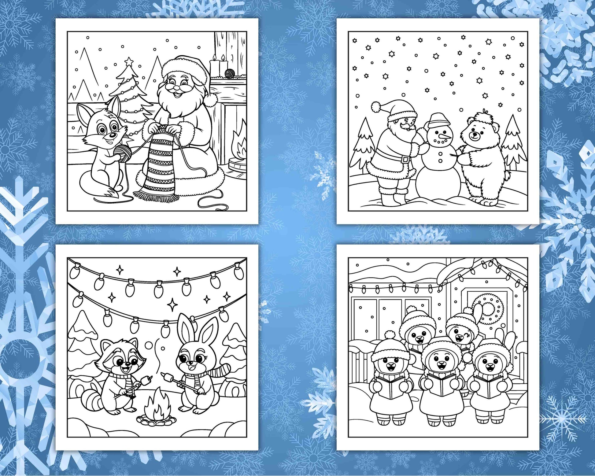 110 Bold and Easy Christmas Hygge Coloring Pages