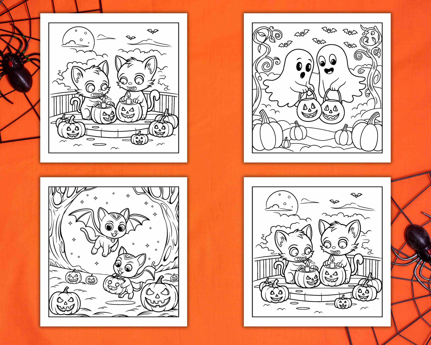 85 Bold and Easy Creepy Friends Halloween Coloring Pages