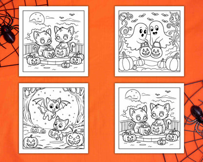 85 Bold and Easy Creepy Friends Halloween Coloring Pages