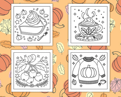 108 Bold and Easy Thanksgiving Coloring Pages Printable PDF Instant Download