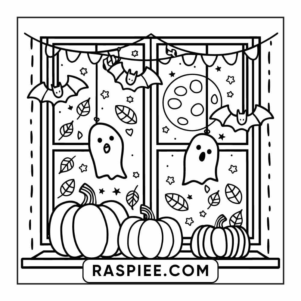 84 Cozy Halloween Bold & Easy Coloring Pages Printable PDF Instant Download