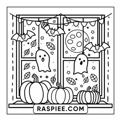 84 Cozy Halloween Bold & Easy Coloring Pages Printable PDF Instant Download