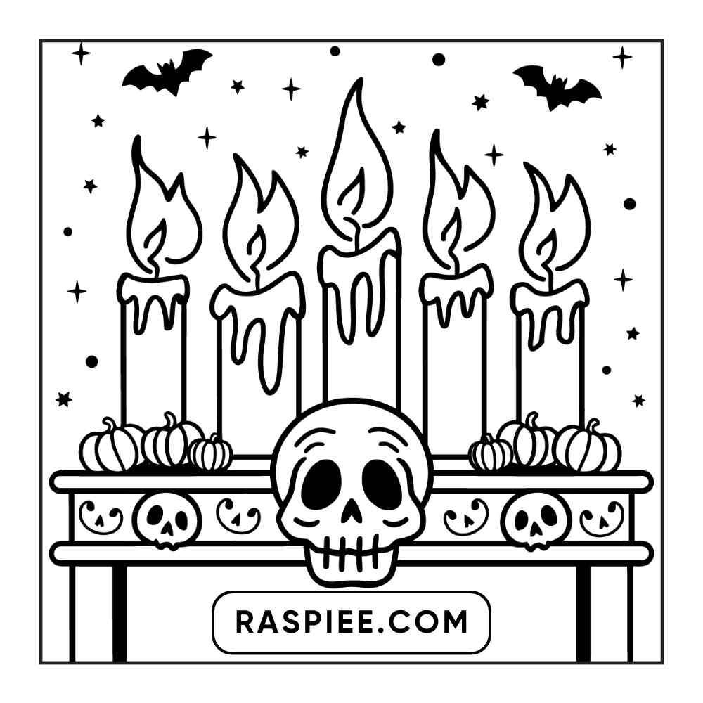 100 Bold and Easy Cute Halloween Coloring Pages Printable PDF Instant Download