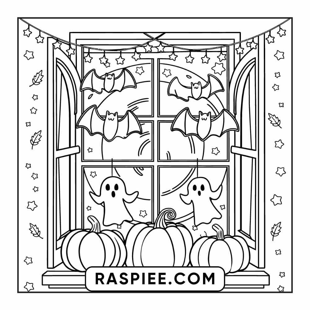 84 Cozy Halloween Bold & Easy Coloring Pages Printable PDF Instant Download