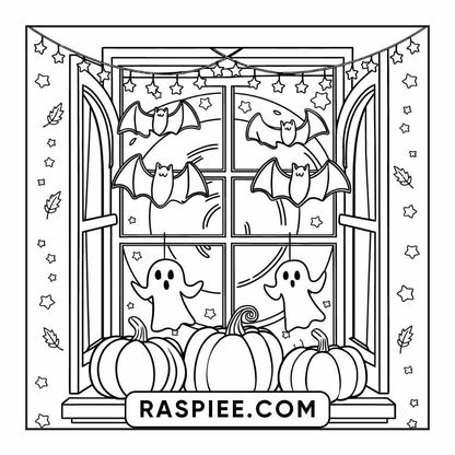 84 Cozy Halloween Bold & Easy Coloring Pages Printable PDF Instant Download