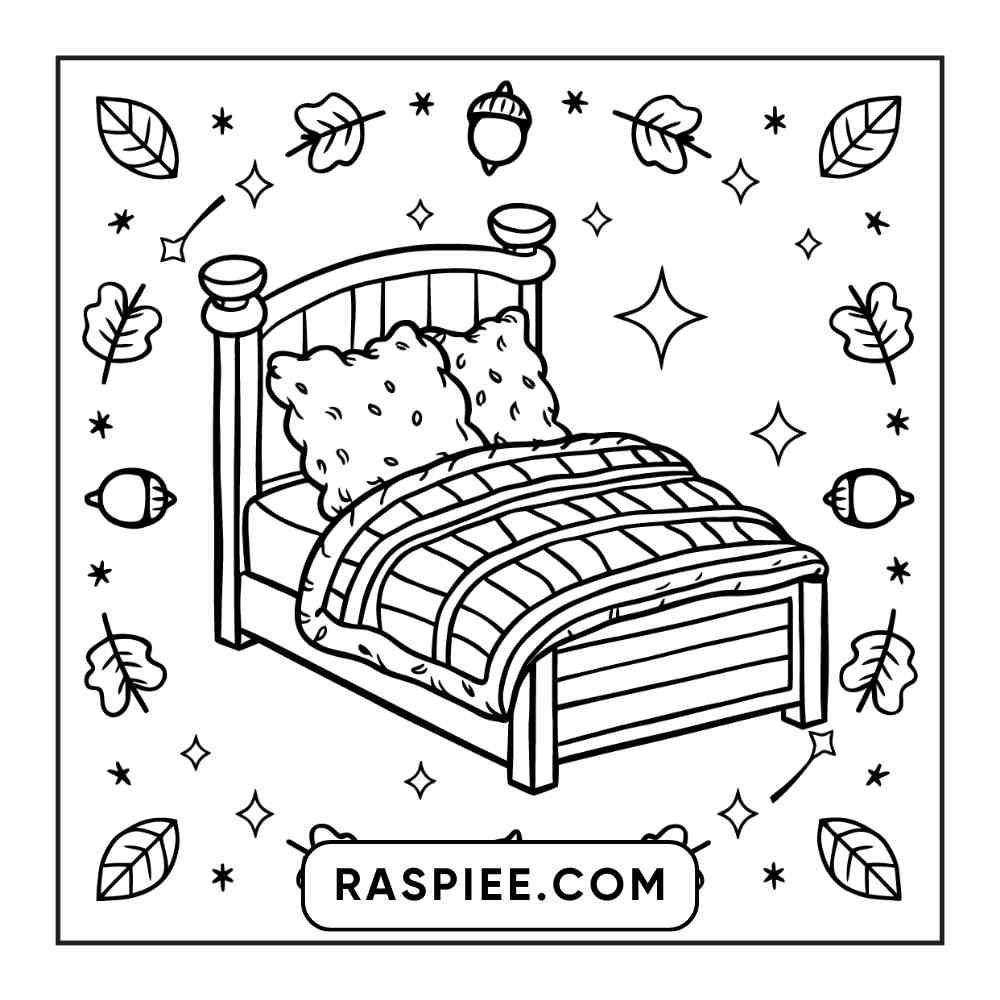 114 Cozy Autumn Bold & Easy Coloring Pages PDF Printable Instant Download