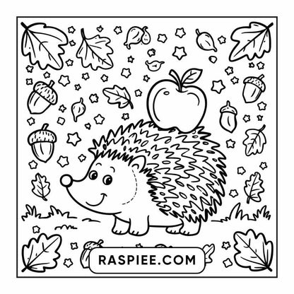 114 Cozy Autumn Bold & Easy Coloring Pages PDF Printable Instant Download