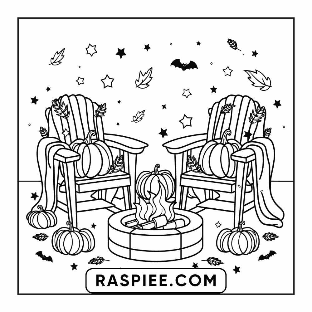 84 Cozy Halloween Bold & Easy Coloring Pages Printable PDF Instant Download