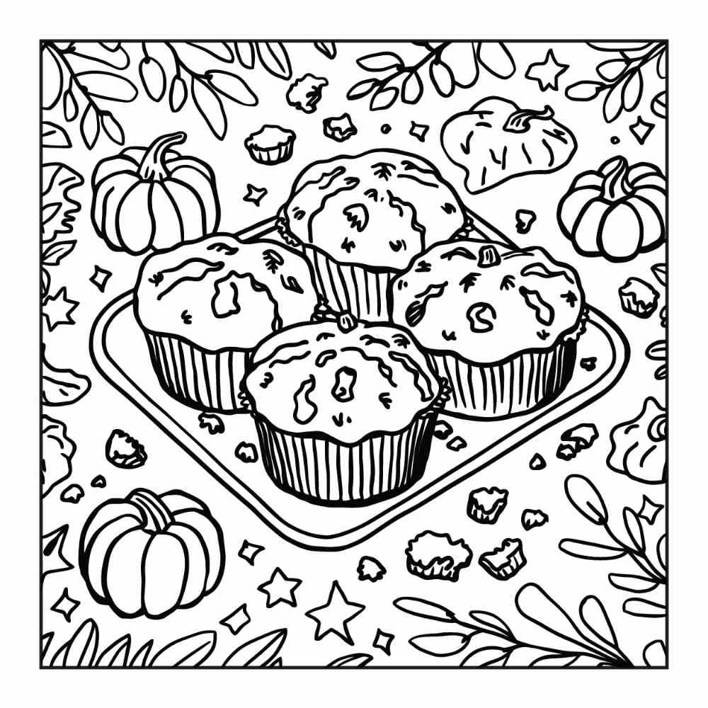 114 Cozy Autumn Bold & Easy Coloring Pages PDF Printable Instant Download